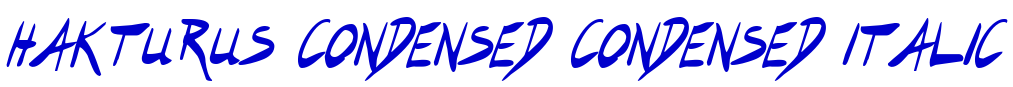 Hakturus Condensed Condensed Italic шрифт
